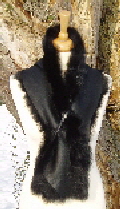 black toscana shearling scarf