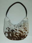 Brown White Hair Cowhide Handbag