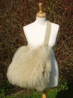 Large Beige Mongolian Bag